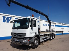 MERCEDES ACTROS 2636 K – 6X4 – EURO 5 – PLATEAU ET GRUE 14 T/M