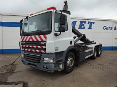 DAF FAT CF 85-360 – 6X4 – EURO 5 – SYSTEME LEVE-CONTAINER 20 T TELESCOPIQUE – EMPATTEMENT COURT – GROS PONTS – 200.000 KMS !!