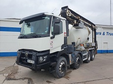 RENAULT C 430 – 8X4 – EURO 6 – MALAXEUR A BETON 8 M3 ET TAPIS CONVOYEUR 12M